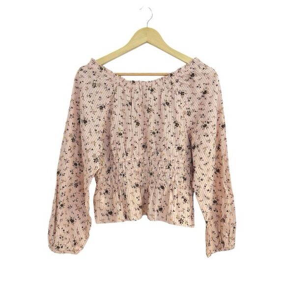 Madewell Sophia Top in Bouquet Floral Pink Wisteria Dove, Size Medium, NWT - Picture 9 of 11